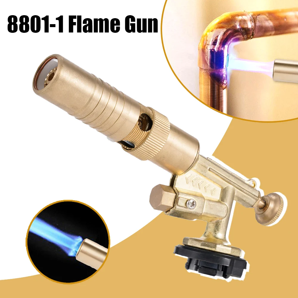 

Portable Welding Torch Gas Burner Flame Gun High Temperature Brass Copper Gas Torch Brazing Solder Propane Welding Plumbing