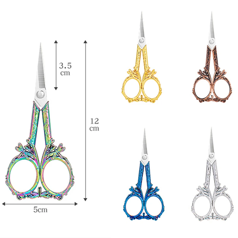 Description Picture 4 of item1Pcs Stainless Steel Sewing Scissor Dragonfly Vintage Scissors Fabric Cutting Cross-stitch Embroidery Retro Zakka Tailor Thread