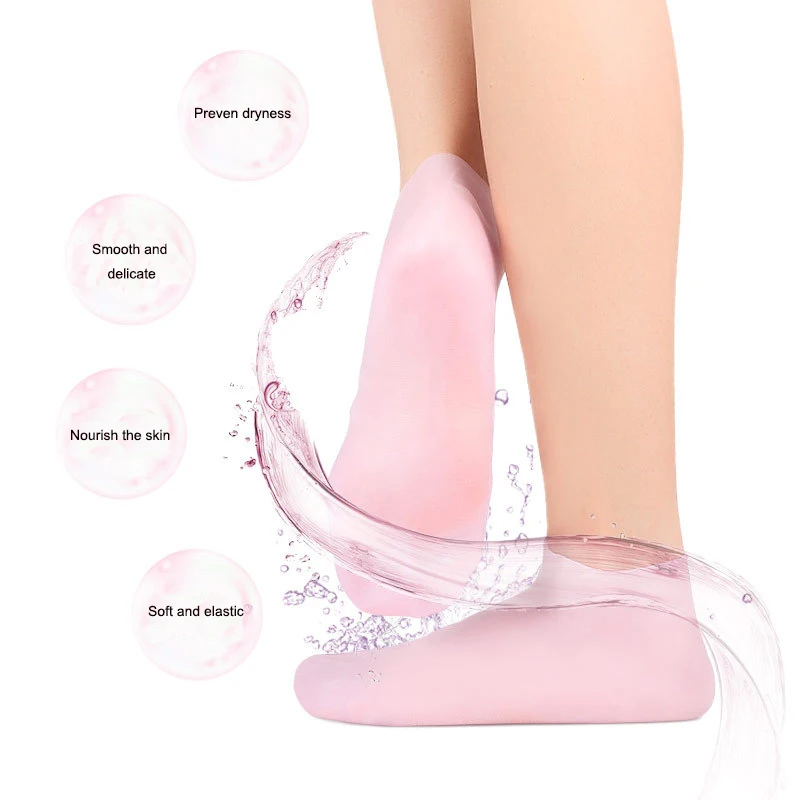 Heel Care Socks 1Pair Feet Care Socks Spa Home Use New Silicone Moisturizing Gel Heel Socks Cracked Foot Skin Care Protectors Anti Cracking