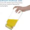 Glass Food Storage Jars with Airtight Clamp Lids Square Mason Jars  Kitchen Canisters for Flour Cereal Coffee Food Storage Jar 2
