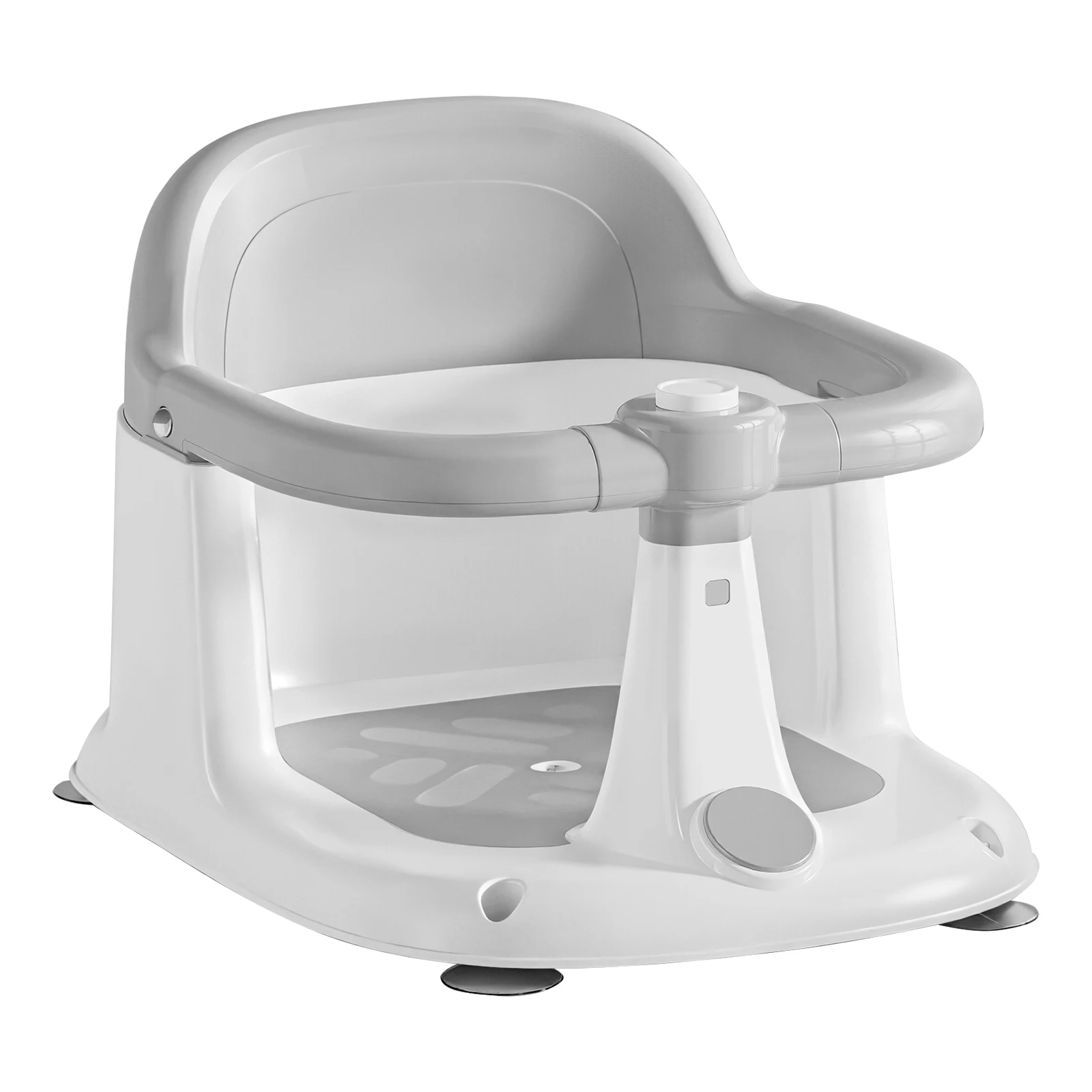 Upright Baby Bath Seat (6-24 Months) with Rotatable 360° Guardrail,