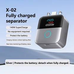 140W Smart Auto Power - Off Fast Charging Data Cable with Overcharge Protection (Silver)