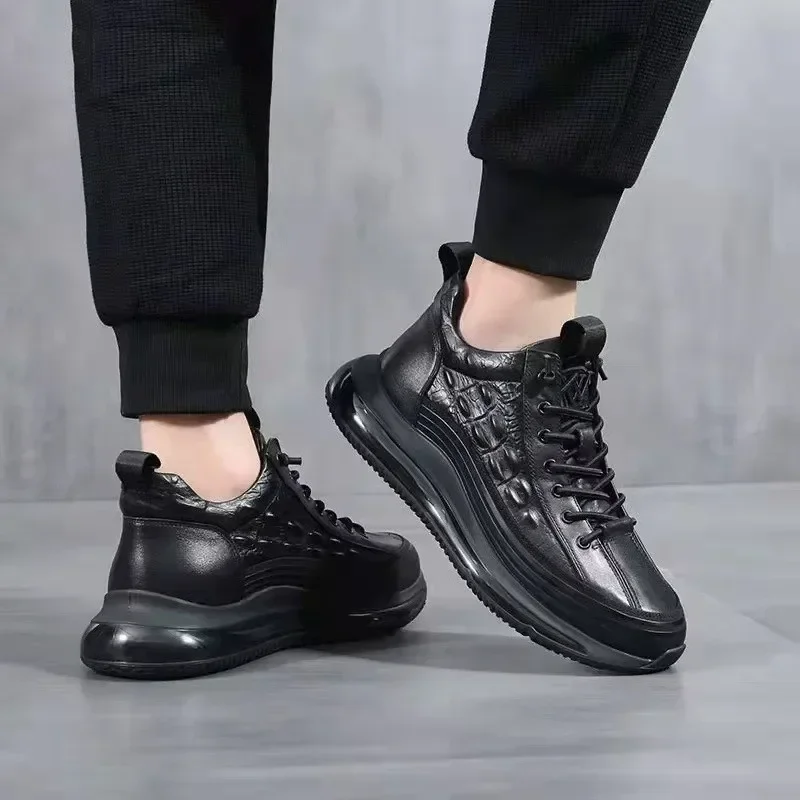 

Tenis masculinos leves e respiraveis com renda sapatos masculinos vulcanizados corrida ao ar livre confortavel esportes de lazer
