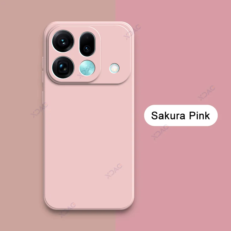 Luxury Dual Layer Soft Square Liquid Silicone Cellphone Case with Ultra Lens Protection