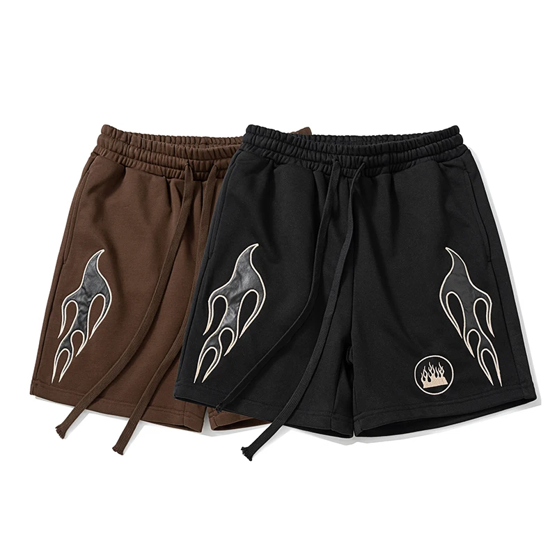 Шорты мужские/женские махровые с вышивкой