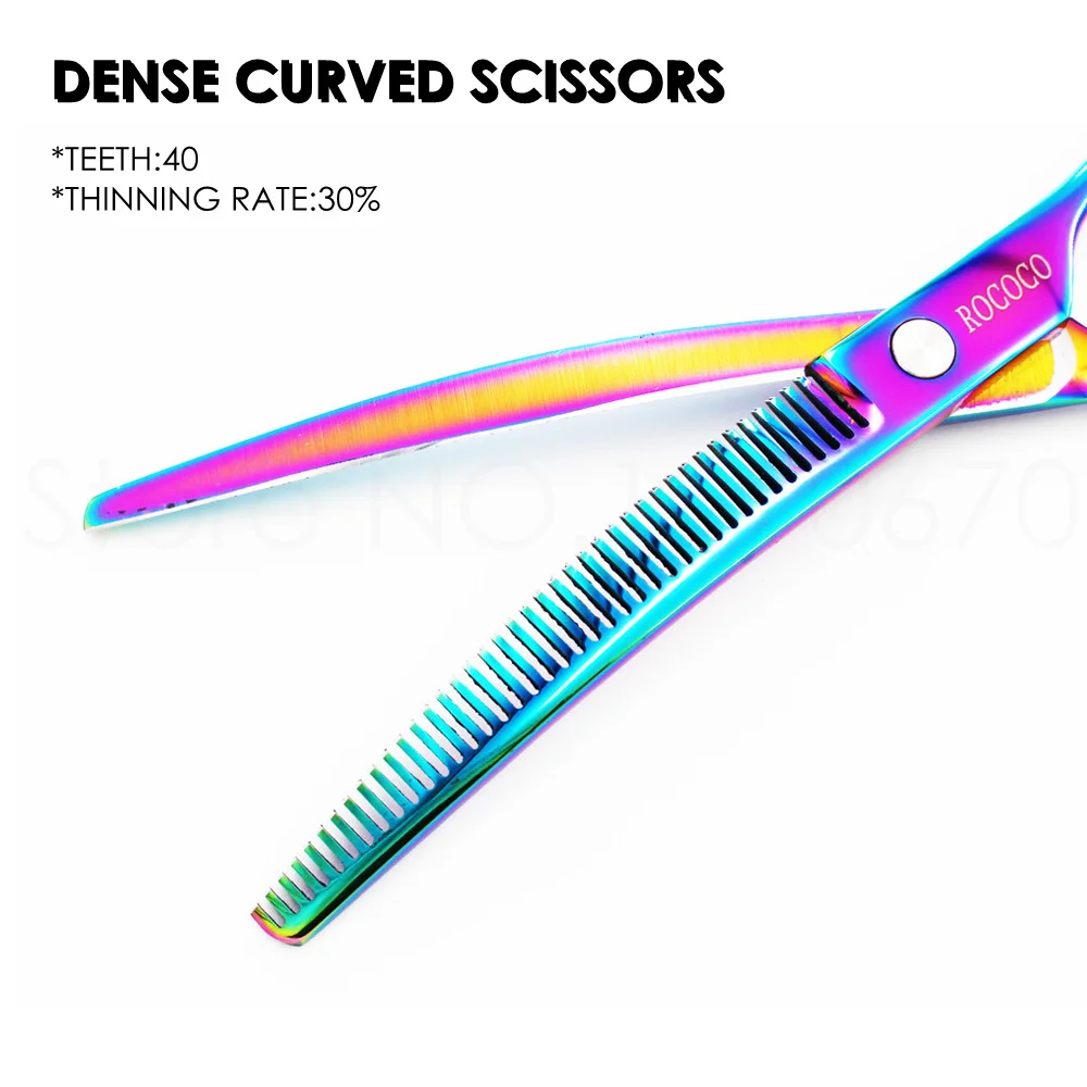 Pet Downward Curved Thinning Scissors 6.5 7 8 inch Professional Dog Shark Thinning Shears Cat Grooming Clipper Hair Cut Tools dog grooming scissors dog grooming scissors kit