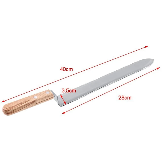 Ívelt Él Rozsdamentes Acél Mézvágó Késkaparó Mézkivonó Berendezés Lapos Száj Dupla Fog Szélek - Image 2