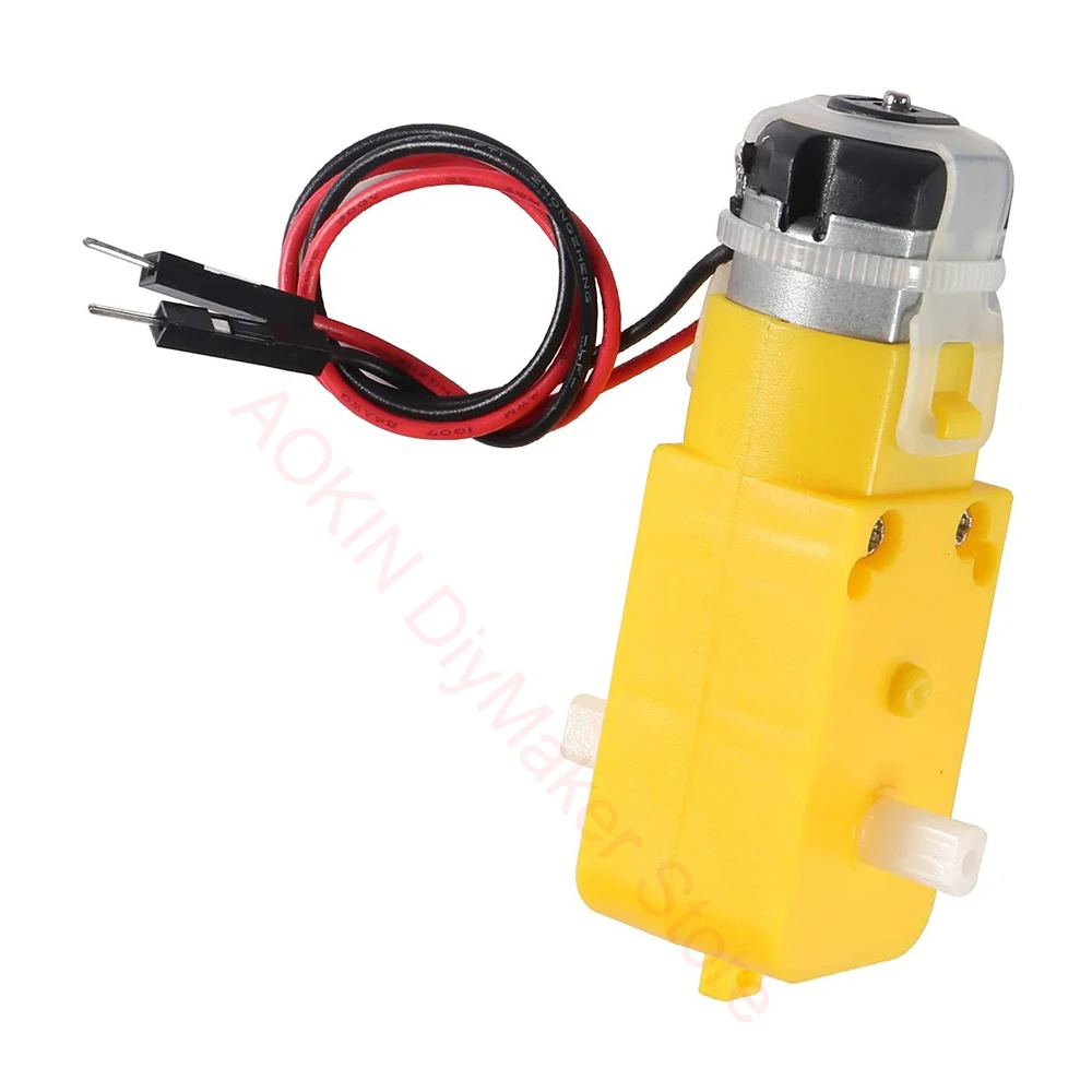 4 pcs TT Motor Smart Car Robot Gear Motor with Cable DC Electric Gear TT Motor for Arduino DIY Smart Car Robot Aircraft Toys