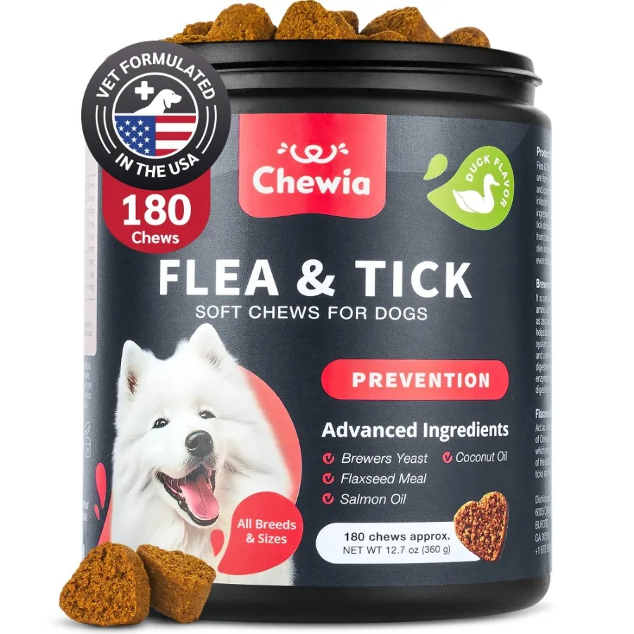 Natural Dog Flea and Tick Chews for Prevention