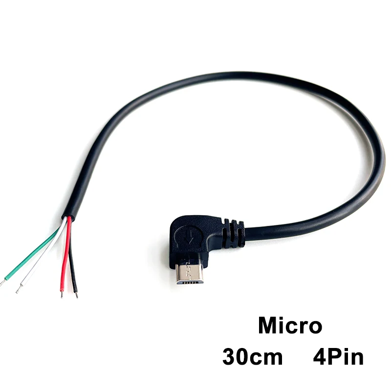 ตัวเลือกสินค้า ชิ้นส่วนชาร์จ USB 2.0 แบบข้อศอก ใช้ได้กับ Micro USB และ Type-C
