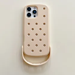 Charming Cartoon 3D Silicone Shockproof Phone Case - iPhone 16 Pro (Apricot)