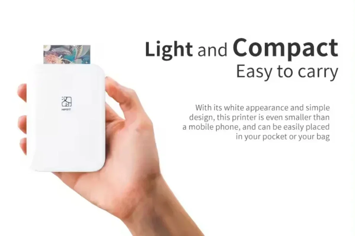 GlowMartColor Printer HPRT MT53 portable mini DIY shared 800mAh smartphone dye sublimation photo printer