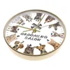 Cat And Dog Grooming Salon Personalized Print Wall Clock for Vet Clinic Pet Groomer Shop Decorative Wall Sign Silent Wall Watch 6