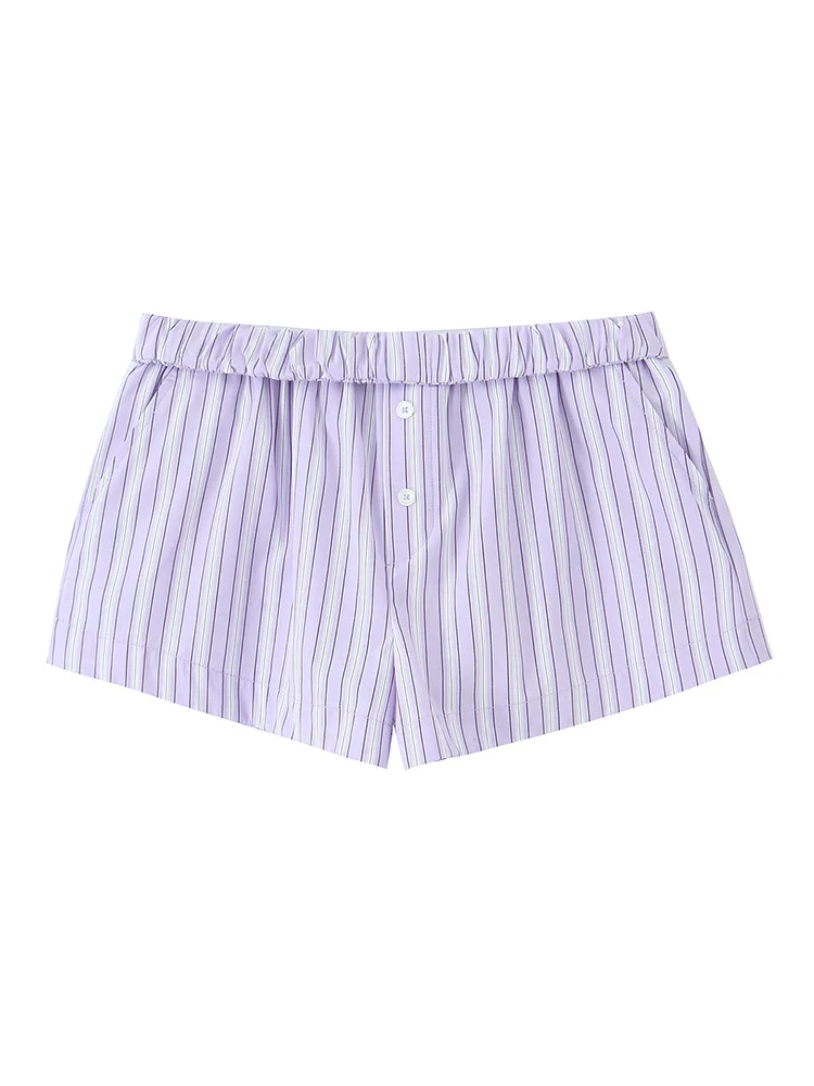 TFMLN Summer Women's Striped Shorts Sets Halter Sexy Backless  Camis Top Mini Shorts Fashion 2 Piece Festival Party Outfits