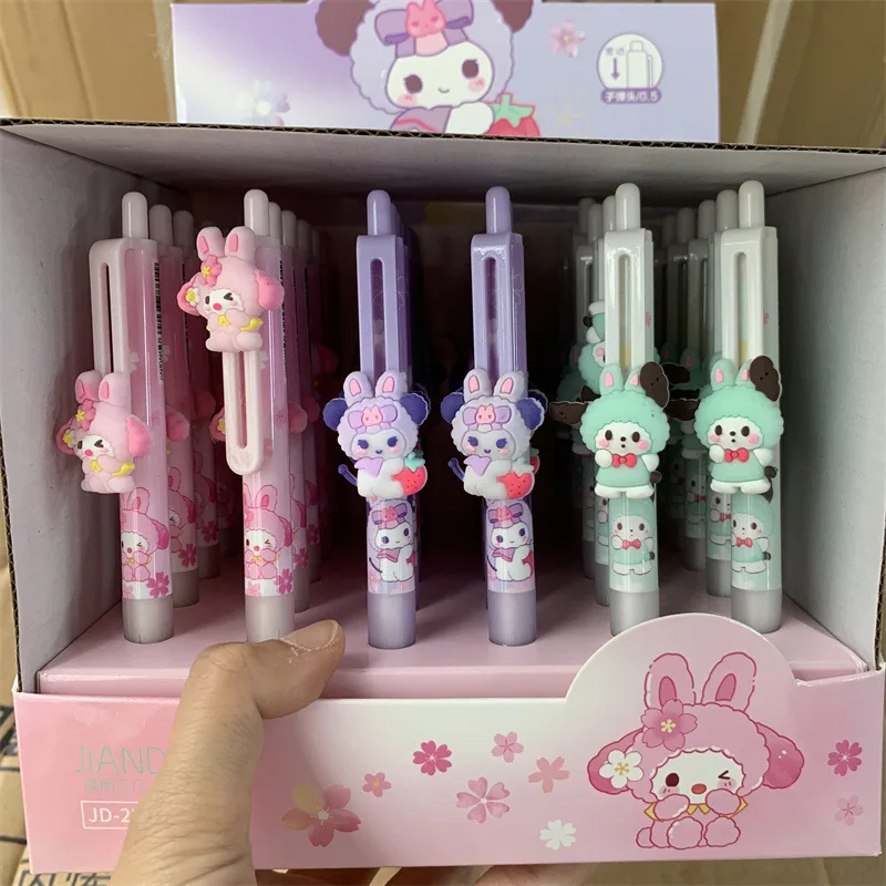 

36pcs Cute Cartoon Gel Pens Kawaii Creative 0.5mm Black Signature Pen Stationery Supplies For Students' School Office