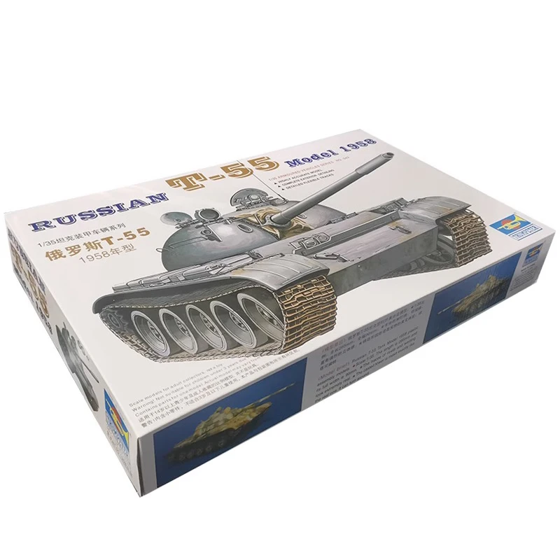 

Модель Trumpeter 00342 1/35, модель в русском стиле T55, модель 1958, бак, дисплей, детская Военная игрушка, пластиковая сборка, набор для моделирования