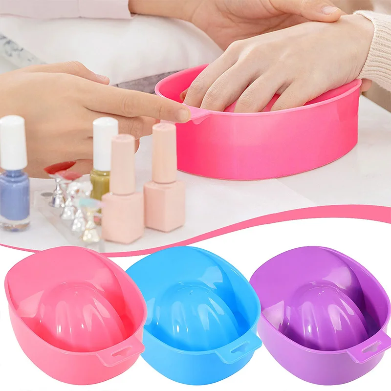 Nail Art Lavaggio a mano Gel Polish Remover Kit Soaking per unghie Soak Off Vassoio Ciotole Salone fai da te Unghie Spa Bagno Trattamento Strumenti per manicure - immagine 3