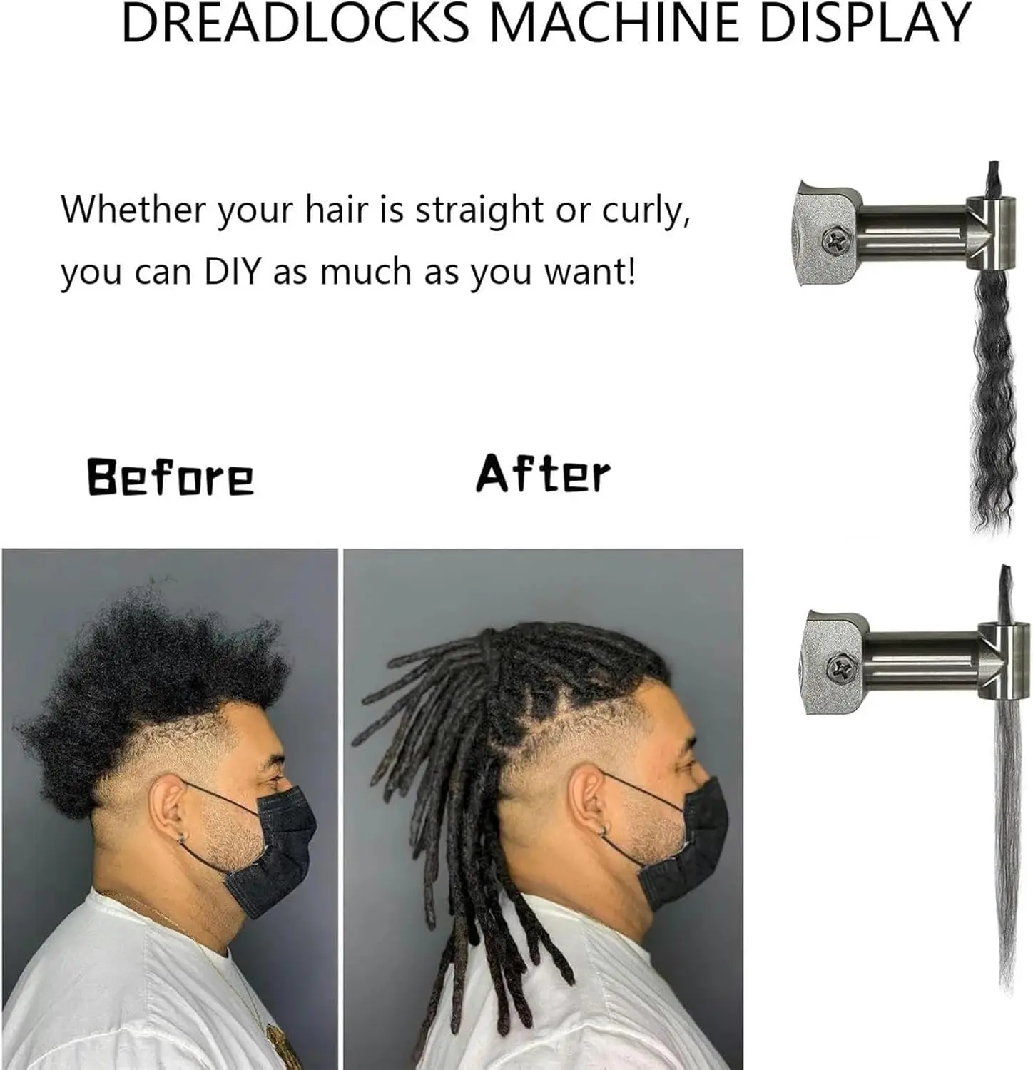 夏季限定値下げ中 電動ドレッドマシン Instant Locs Machine Amazon.com : Dreadlock Machine for Locs, Electric Instant