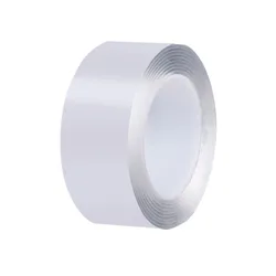 Enhanced Adhesive Washable Nano Tape - Transparent Double - sided Acrylic Strip - T 2mm W 3cm L 2m (Transparent)