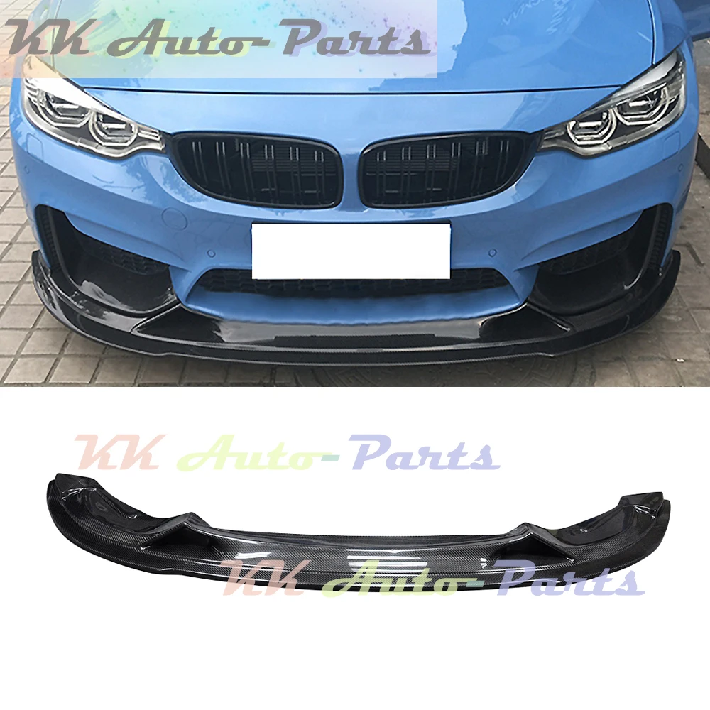 

M3 M4 Carbon Fiber Front Bumper Chin Lip Spoiler Splitters for BMW F80 F82 F83 Sedan Coupe 2014 UP Car Styling