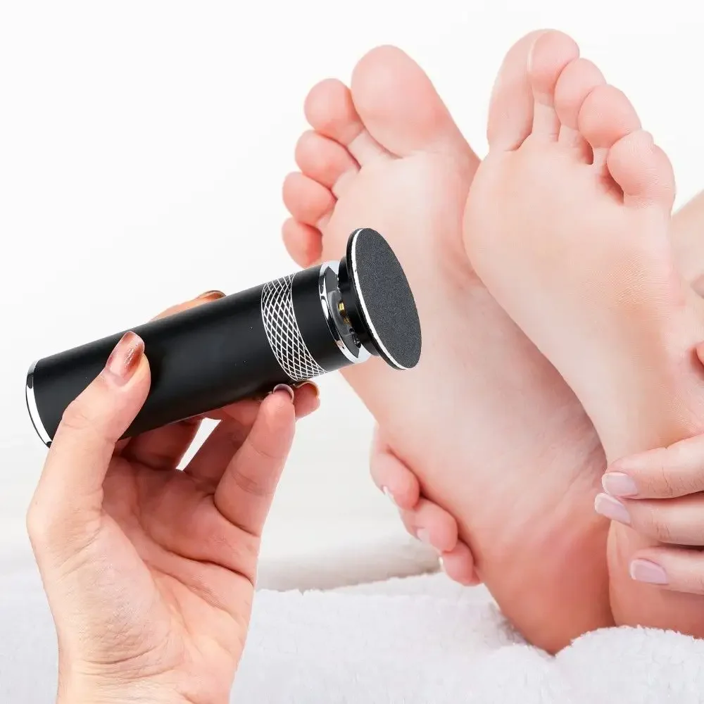 Electric Foot Sander With 60 Sandpaper Discs To Clean Cracked, Rough Skin And Calluses_voghion.com