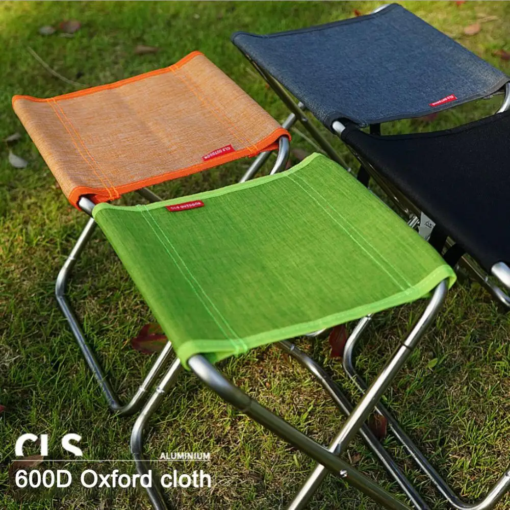 

Folding chair stainless steel Portable Picnic Camping Stool Mini Storage Fishing Chair Ultralight Furniture ferramentas Camping