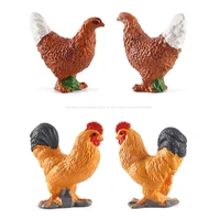 12pcs Mini Farm Animal Figurines Cartoon Realstic Animal Statue Toys Pvc Farm Barn Animals Playset for Cake Decoration 2