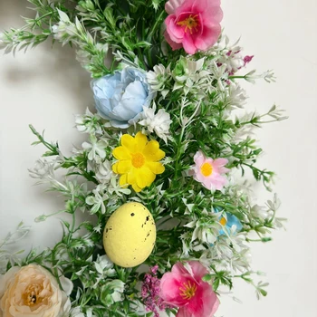 45m New Artificial Flower Front Door Wreath Tulip Lavender Winter Jasmine Wreath Wedding Home Decor 5