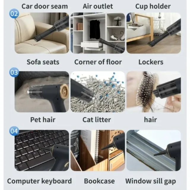 98000PA Wireless Car Vacuum Cleaner