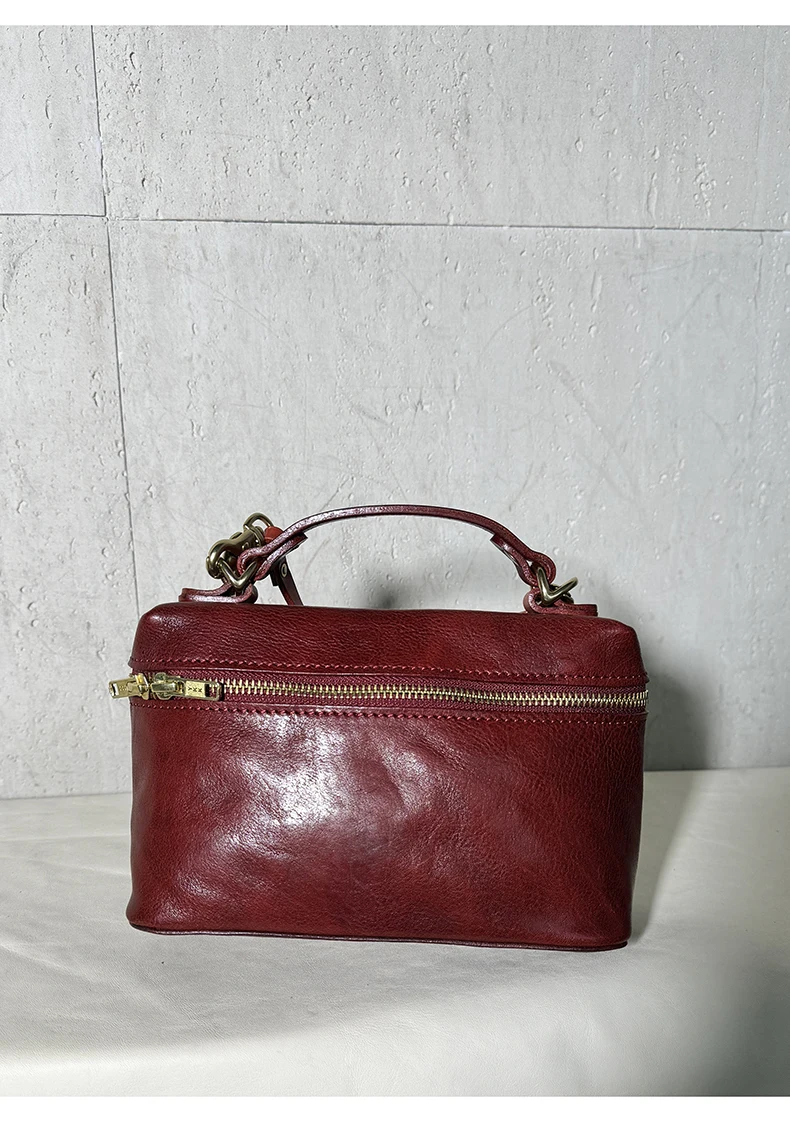 Einfache Mode aus echtem Leder für Damen, Party, kleine Handtasche, Wochenende, täglich, leicht, luxuriös, Rindsleder, Damen-Schulter-Crossbody-Tasche – Detail 3