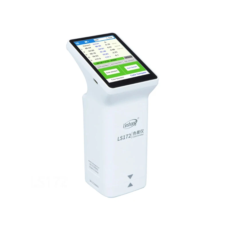 Linshang LS172 LS173 LS172B LS173B Smart Touch Screen Colorimeter for Coating Ceramic Plastic Paint Color Measurement Comparison