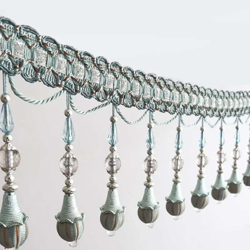 13.5cm 커튼 액세서리 술 프린지 트림 파인애플 비드 리본 홈 섬유 커튼 봉제 장식