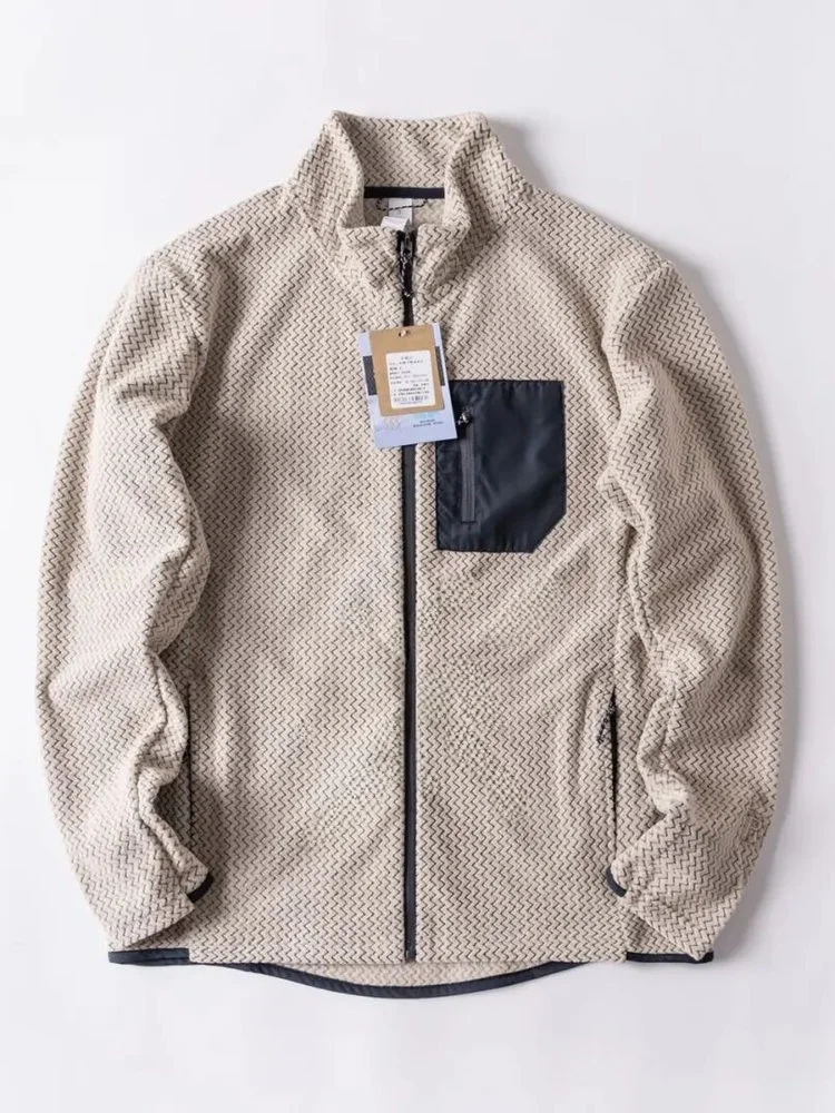 Tagkita Cationic Air Fleece 풀 지퍼 스탠드 칼라 오픈 가디건 따뜻한 야외 의류 폴리에스테르 섬유 유니버설 레귤러 길이