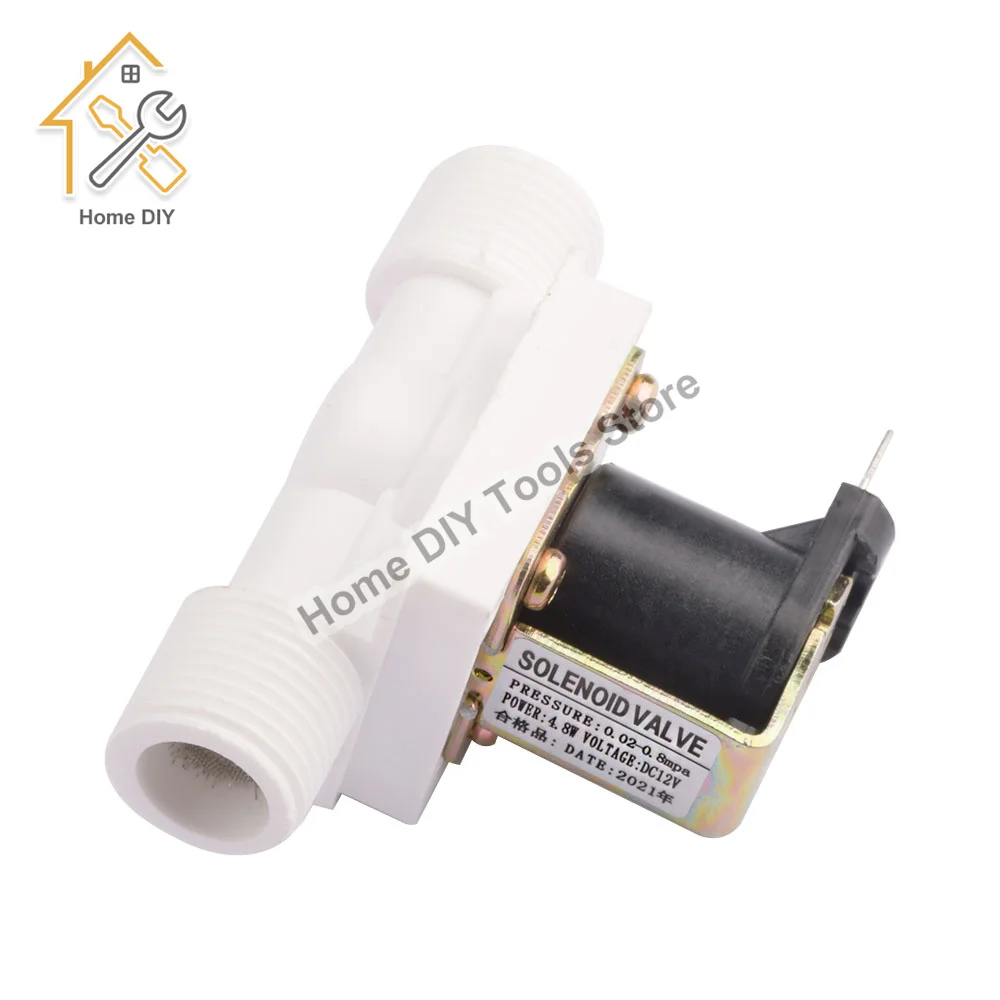 

1/2" Plastic Solenoid Valve DC12V 4.8W Magnetic Washing Machine Drinking Water Pneumatic Pressure Controller Switch