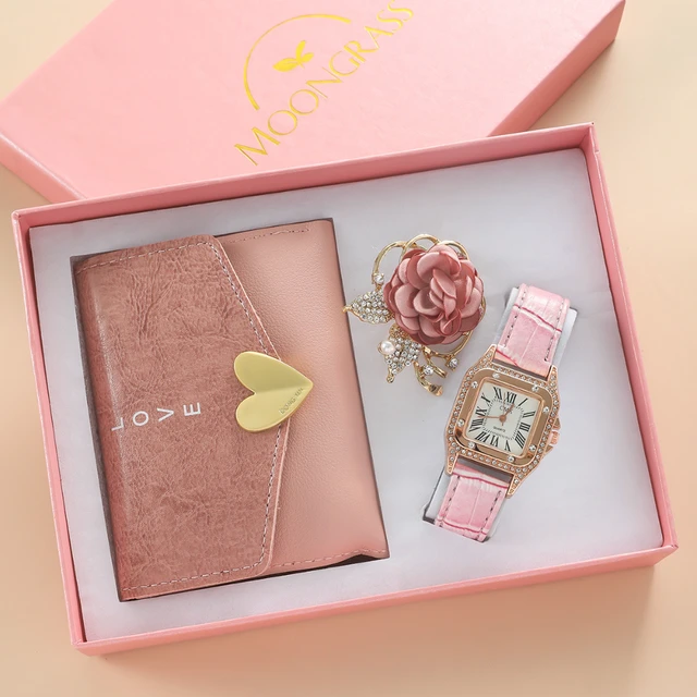 Set de regalo para mujer, Conjunto de regalo de 6 piezas para mujeres, Kit  de regalo con reloj, puls