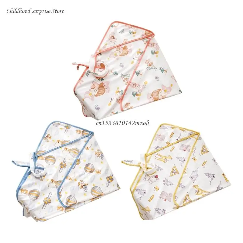 

Infant Swaddle Blanket Full Coverage Hooded Sleeping Sack Stroller Wrap Blanket Dropship