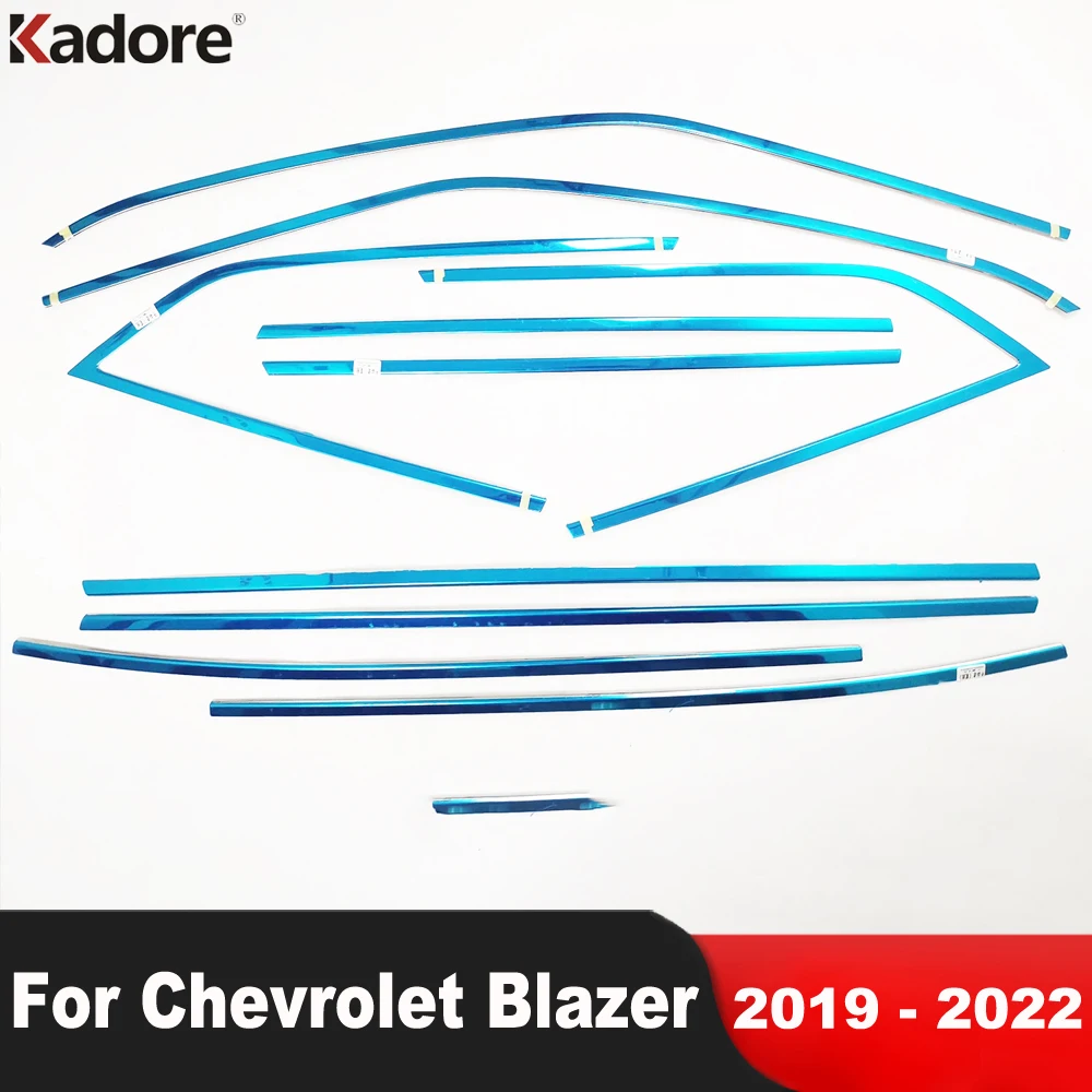 

Window Frame Sill Trim For Chevrolet Blazer 2019 2020 2021 2022 Steel Car Full Set Windows Molding Strip Exterior Accessories