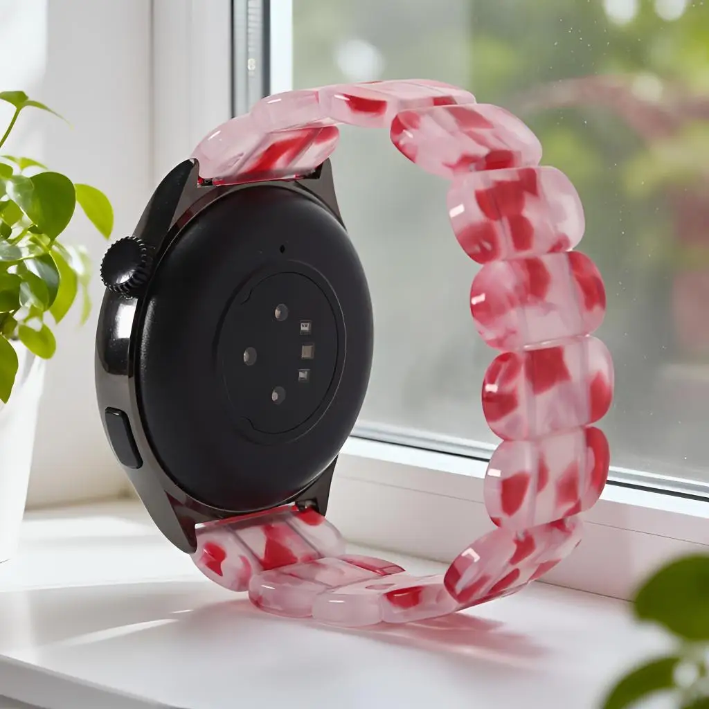 Stylish Elastic Resin Strap Bracelet for Smartwatches – Unisex Design