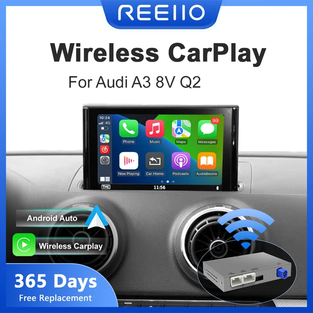Module Auto CarPlay Android sans fil pour Audi A3 8v Q2 8P S3 RS3 2012 – 2021, avec Support de caméra de rechange OEM 1