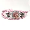 Melanie Martinez Fairy Girl Y2K Pink Leather Bracelet Glass Cabochon Button Multilayer Bangles Wristband Gift 1