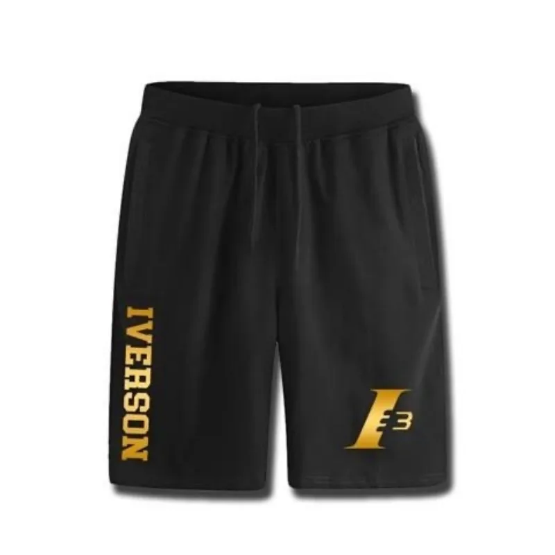 Basketball Star Iverson Fashion Printed Cotton Shorts Loose and Comfortable Sports New Luxury 2025 3