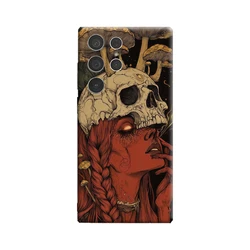 Skull and Mushroom Halloween Glossy Double - layer Phone Case - Samsung S24 PLUS5G (FJ)