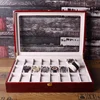 24 Slot Wooden Watch Organizer Case Display Box Glass Top Jewelry Storage Box With Lock Room Display Storage Organizer 2