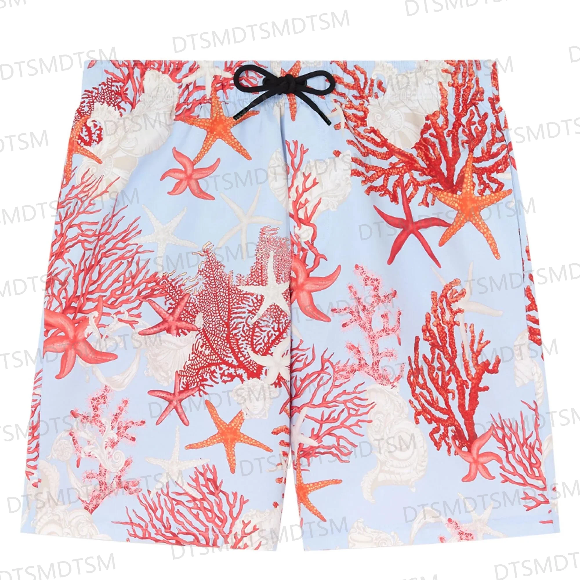 New Summer Starfish coral V.A.C Luxury Brand Drawstring Street Shorts Casual VacationBeach DailyLife Kids/Adullt Pants