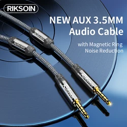 High Fidelity 3.5mm Audio Auxiliary Cable with Magnetic Ring and Anti - Interference Technology for Enhanced Sound Quality (Gray)