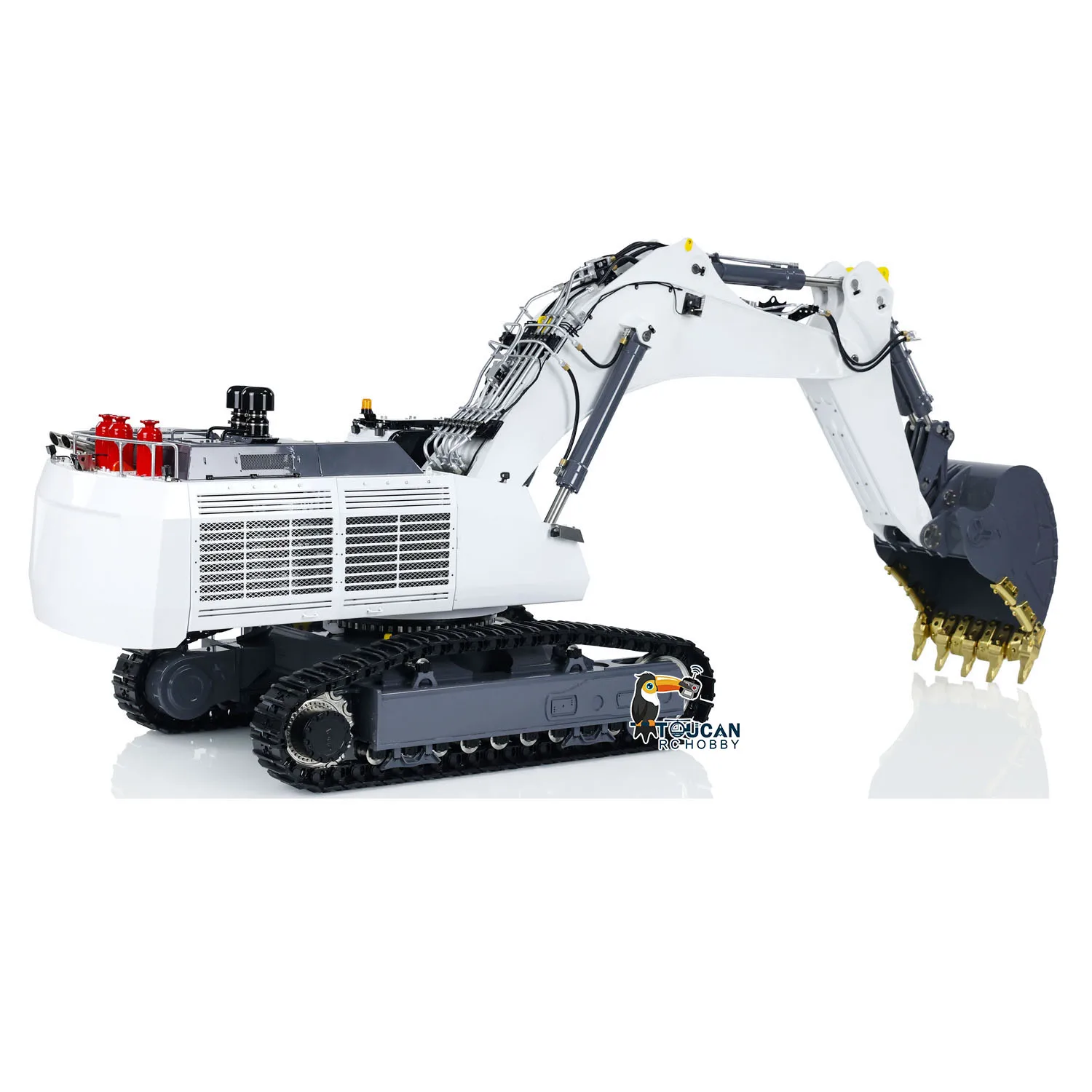 LESU Aoue 9150 1/14 RC Hydraulic Metal Excavator Double Pump Front Rear Bucket Heavy Mining Machine Toy Model TH21528-SMT3 5