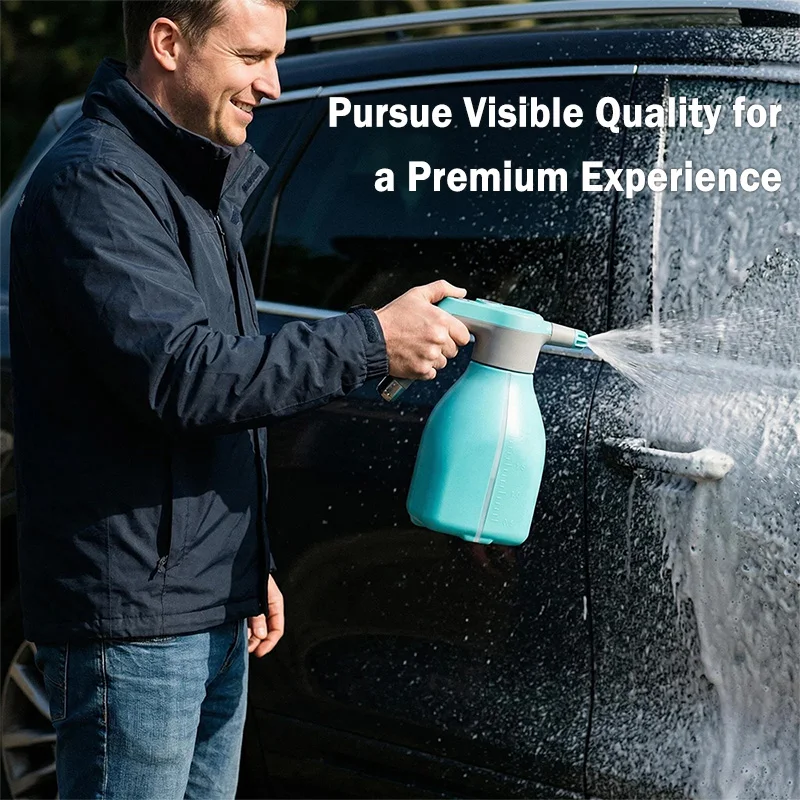 차량용 스프레이어 디테일링 충전식 2L 강력 전동 세차 스노우폼 스프레이 병 자동 세차 스프레이어 도구