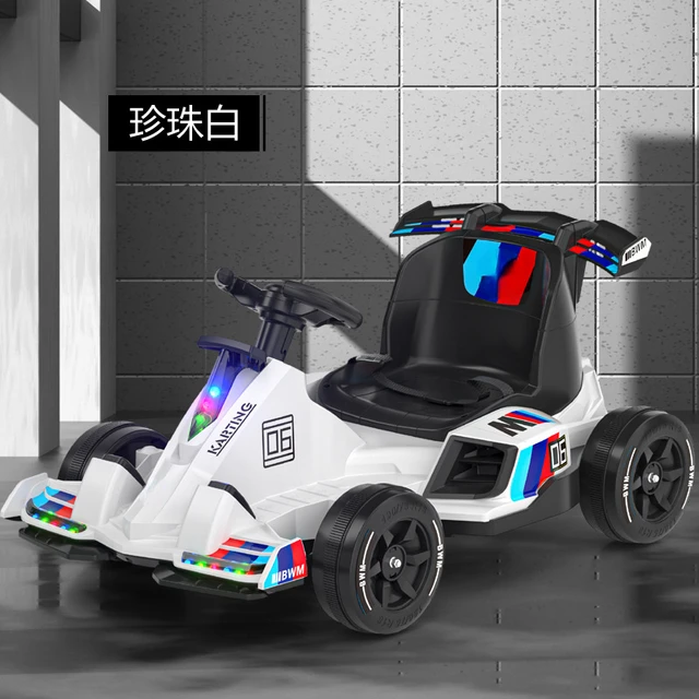New Children's Electric Car Go Kart with Remote Control Electric Ride on Car for 3-8 Years Old Baby Kids Stroller Toy Vehicles 5