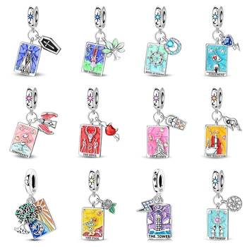 🔮 925 Sterling Silver Tarot Charms – 20 Unique Upright Card Beads for Transformation & Renewal 1