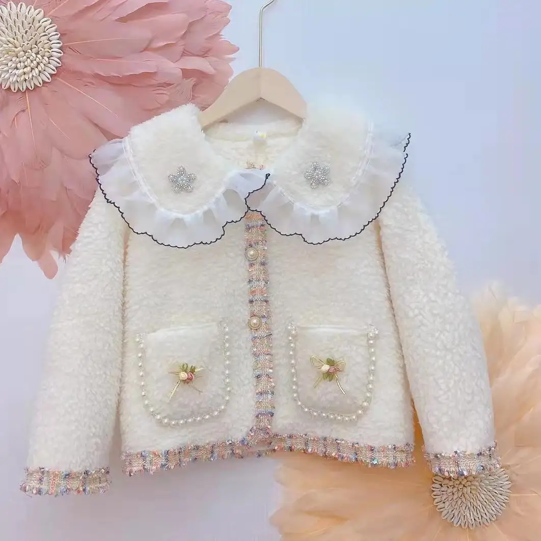 

Girls New Winter Sweet Princess Loose Leisure Children Coat